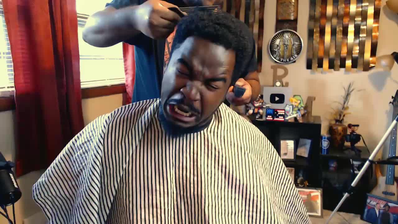 When your dad pick your hair before the cut