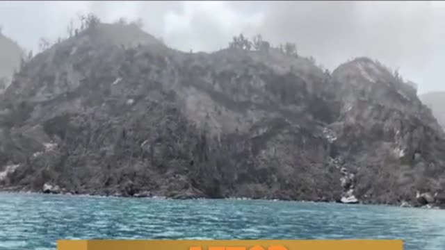 Funny Devastating before & after effects of volcanic eruption in the Caribbean video new