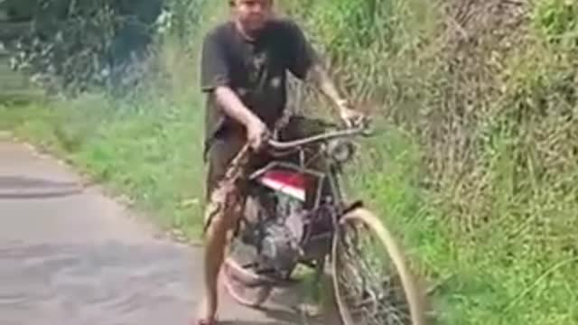 creative motorized onthel bike modification