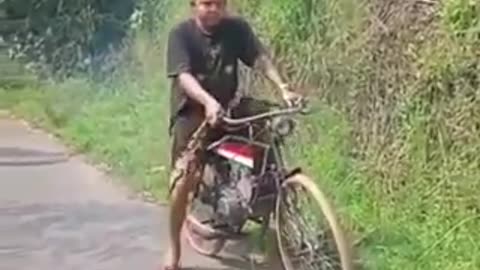 creative motorized onthel bike modification