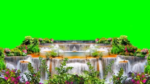 beautiful nature waterfall best green screen