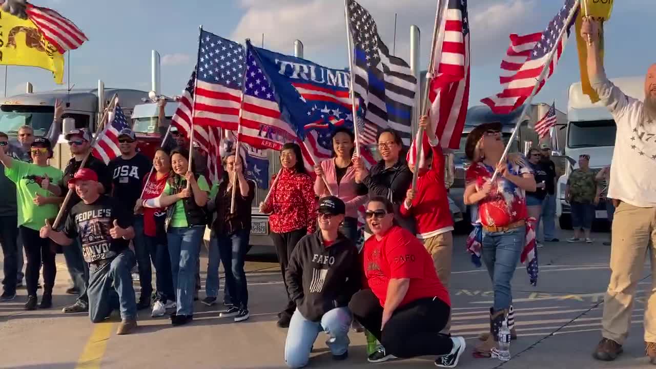 Celebrating The Freedom / Peoples Convoy in Graham North Carolina March 2022