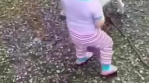 Cute baby playing