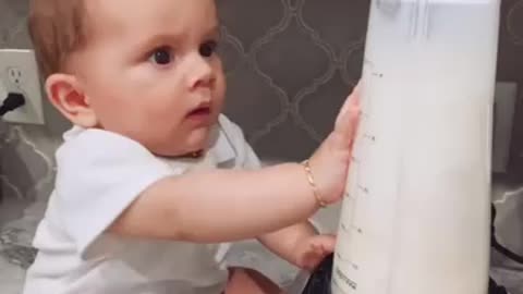 Baby fun with machine