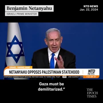 Prime Minister Benjamin Netanyahu; No Ceasefire Due To Terrorist Threats