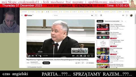 Lobby Kaczyńskiego jest dobre a Tuska lobby jest złe...???... 👮‍♀️ - 07.12.2023 rok