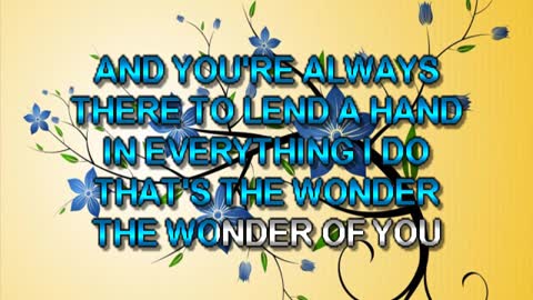 kbkaraokeking The Wonder Of You Elvis