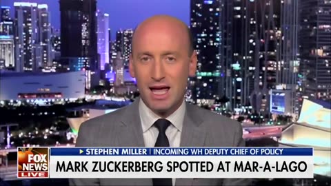 Stephen Miller Says Mark Zuckerberg Wants to Help President Trump