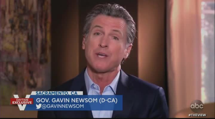 Gavin Newsom on "The View."