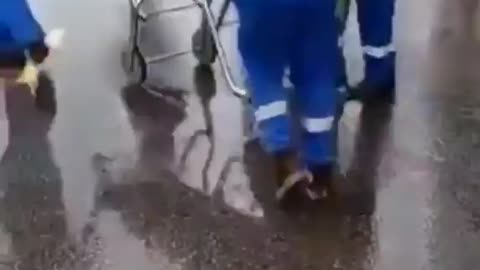 MAN CONVULSING after getting the JAB as others wait for their INJECTION