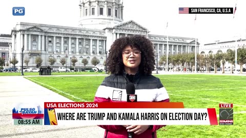 Where are Trump and Kamala Harris on election day?