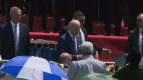 Biden Breaks From Jill And Rushes Over To Kids At Officer Memorial