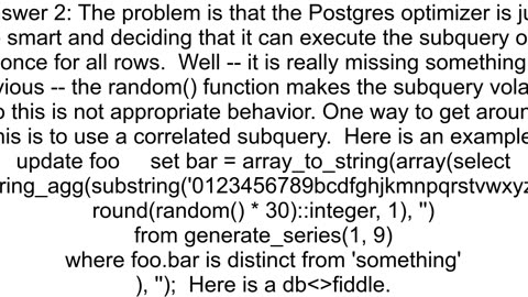 How to generate random string for all rows in postgres