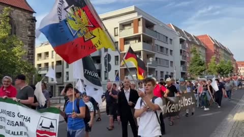 Gotha, Germany: Freedom March August 22, 2022.