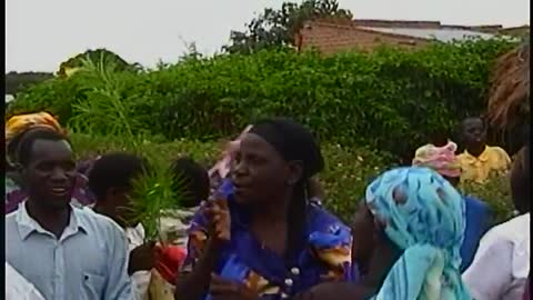 Driving into the Village at Akadot Uganda to preach,