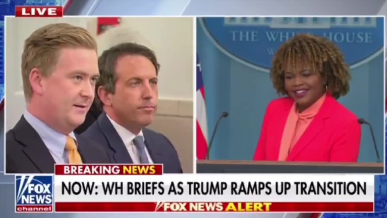 Peter Doocy asks KJP about how awkward was the Biden / Harris lunch today :)