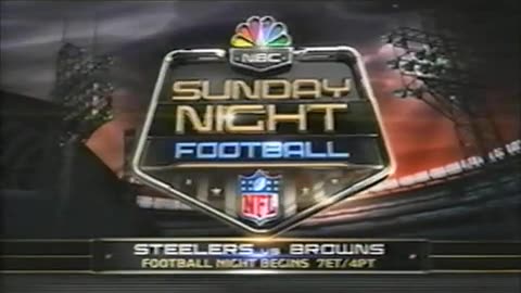 September 14, 2008 - 'Sunday Night Football' Promo/ Steelers-Browns