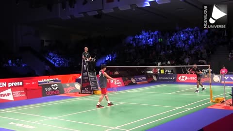 [Edited] Kento Momota vs Srikanth Kidambi ｜ Denmark Open 2018 HightLigt (Kento backhand side) .mp4