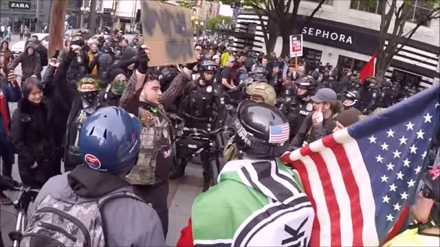 Seattle May Day 2017 ANTIFA Guy Triggered REEEEEEEEEE! KEK