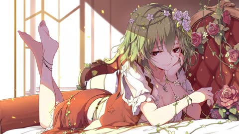 Yuuka Kazami Lying On Sofa Touhou Live Wallpaper Desktop