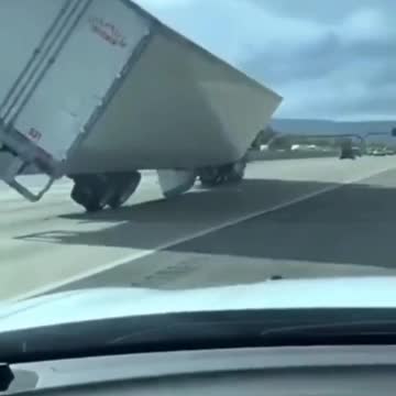 Strong winds can even flip the truck over