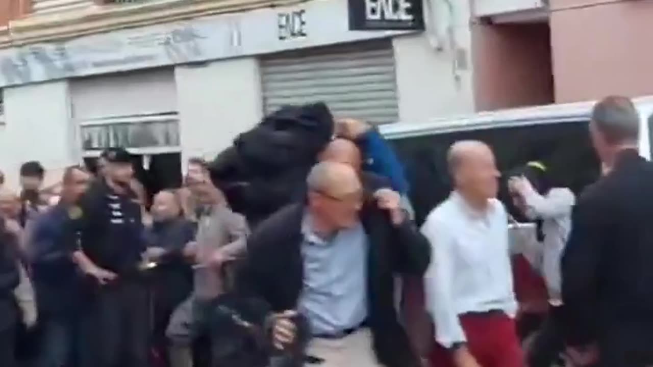 King Philip of Spain was greeted by angry people in Valencia