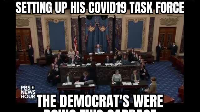 What were the Dems doing when Trump was setting up the COVID-19 fight?