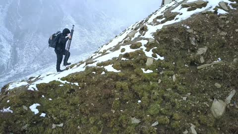 After 6 hours of climbing, we are about to reach the top of the mountain