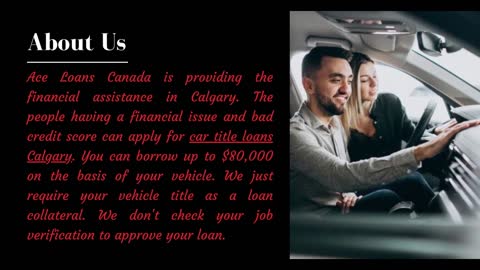 Car Title Loans Calgary Helps You To Ease Your Problems