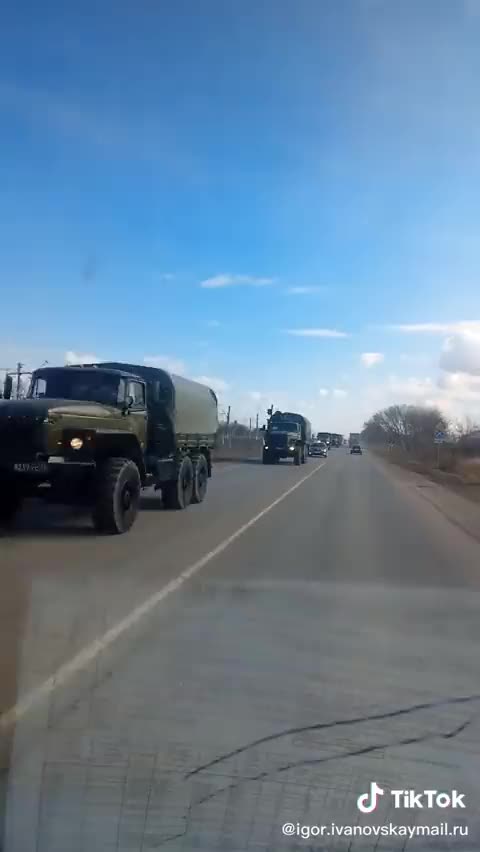 Chechens from Kadyrov's Sever battalion, Heading from Grozny towards Krasnodar