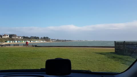 Coffee time in the car to my subscribers. At the coast. Windy day