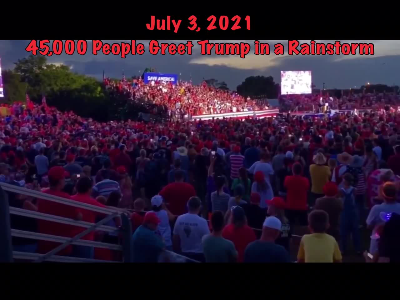 July 3, 45,000 people came to see Trump in a rainstorm. Biden’s crowd of 45 to greet him i