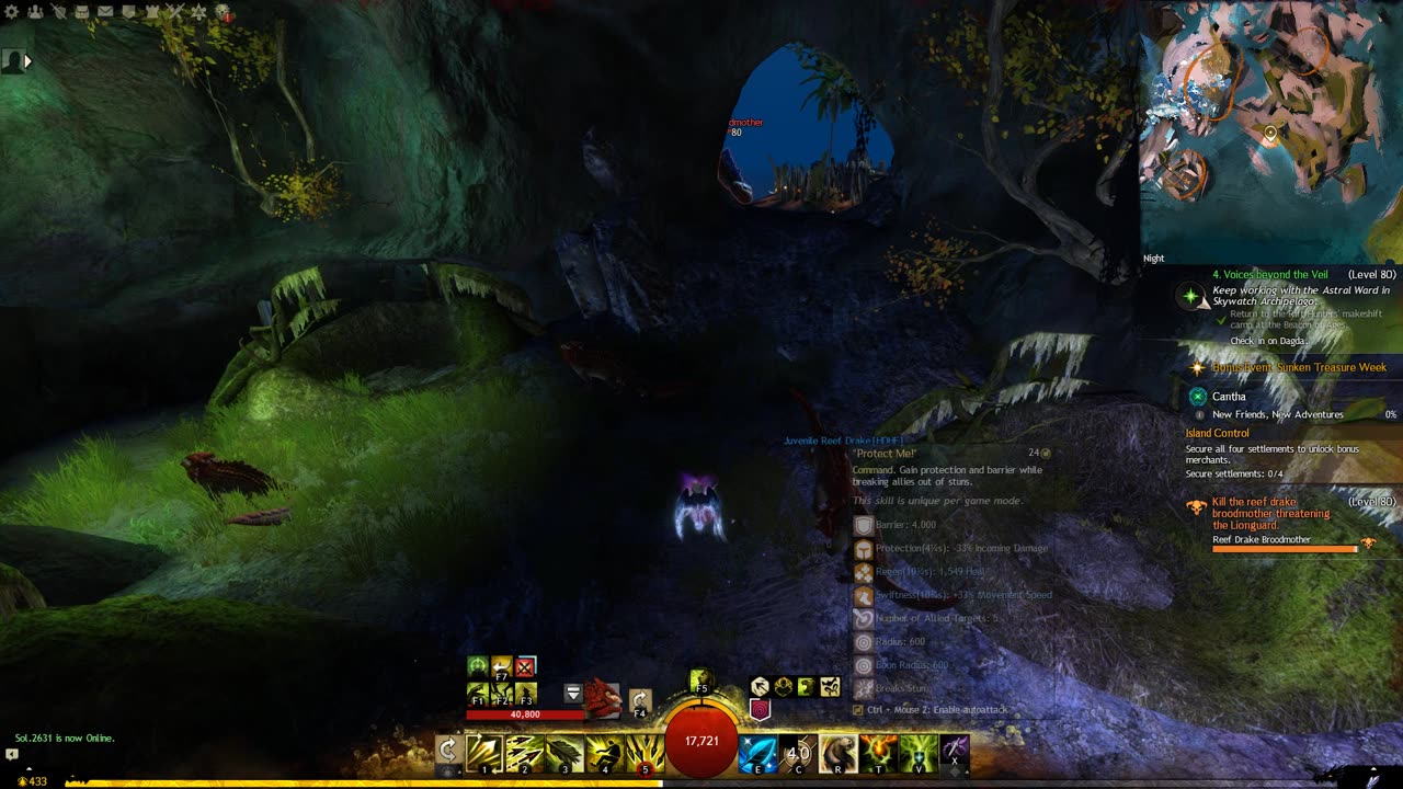 Gw2 - Ranger Juvenile Reef Drake Pet Location (Southsun Cove)