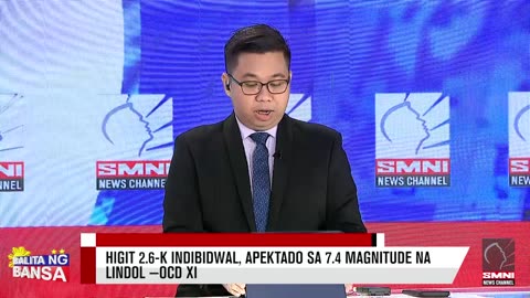 Higit 2.6-K indibidwal, apektado sa 7.4 magnitude na lindol —OCD XI