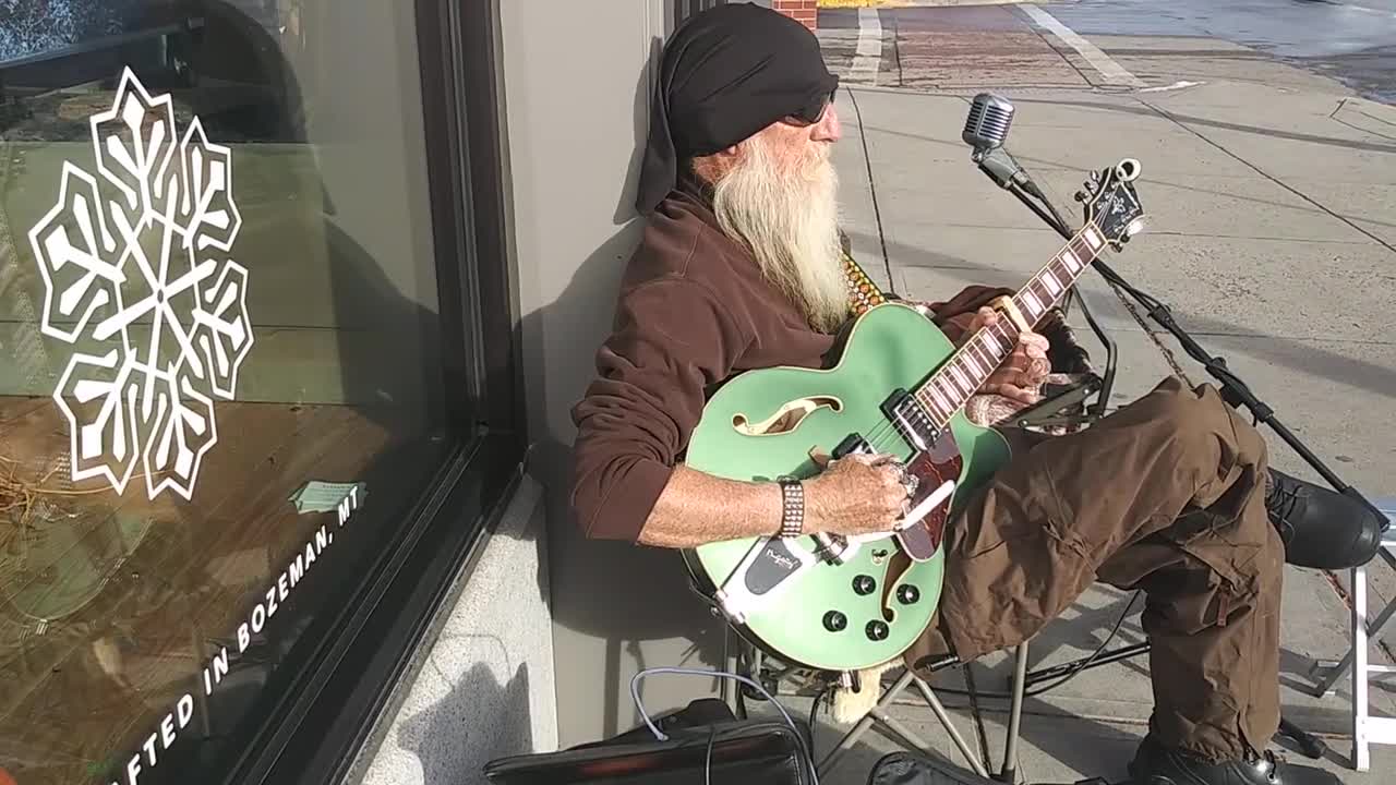 Sonshine Mann Blues Original Busking Downtown