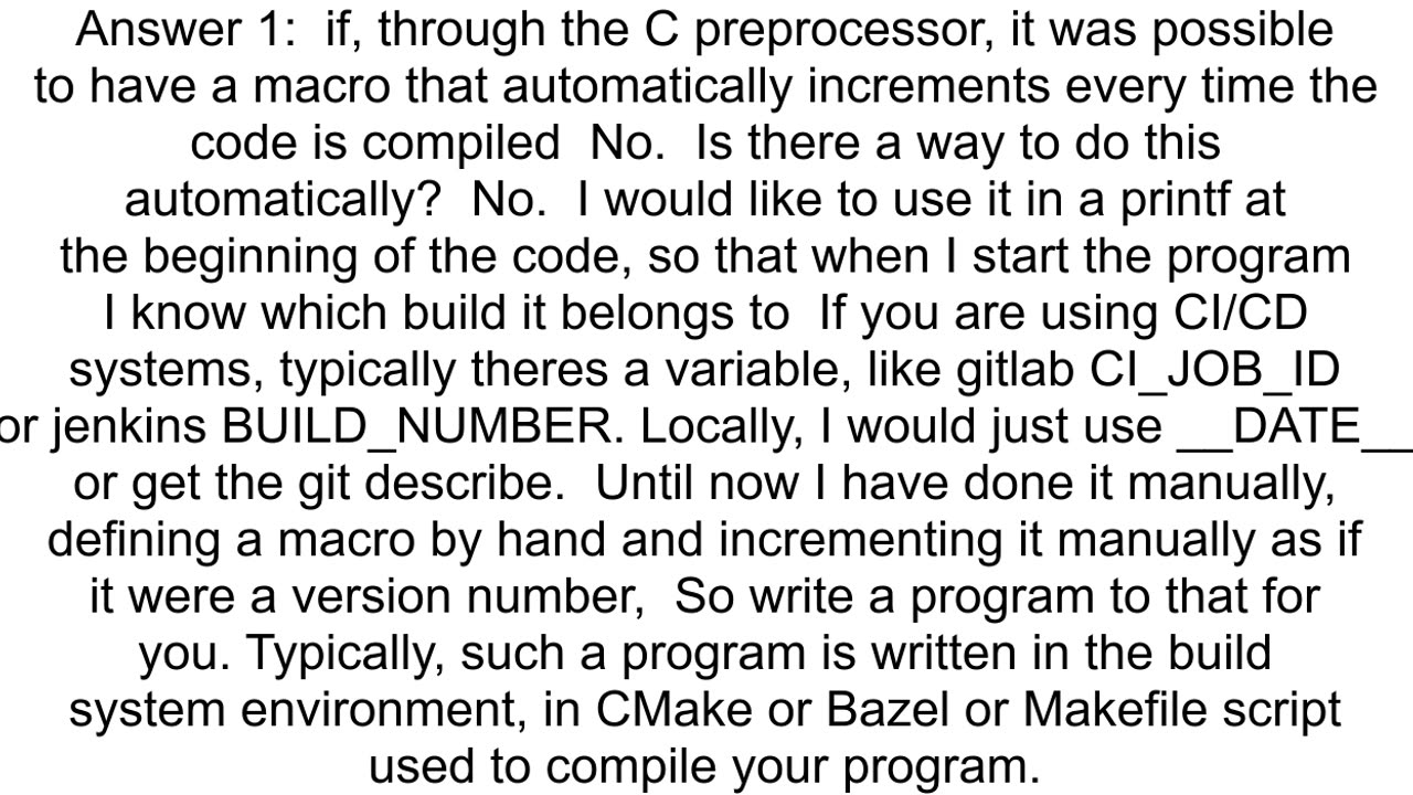 Build counter C MACRO