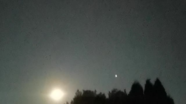 Dancing orb on full moon. Aug. 23/2021