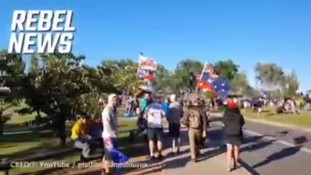 Canberra, Australia freedom convoy (Feb. 11, 2022)