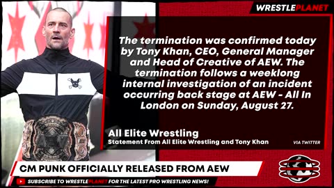 BREAKING_ CM PUNK Officially FIRED