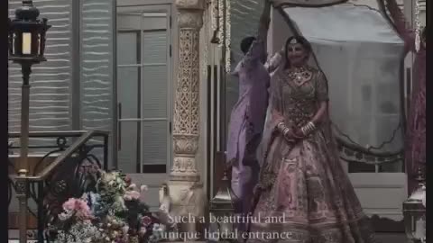 Beautiful And Unique Bridal Entrance