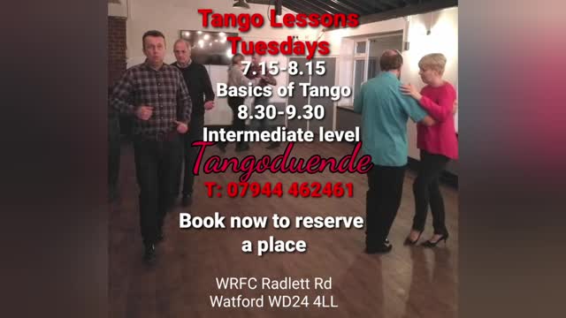 Argentine Tango lessons Watford with Tangoduende