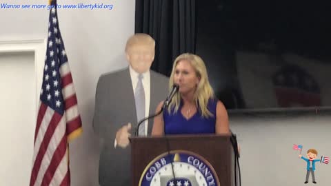 Congress woman Marjorie Taylor Greene speaking at GA Teen Republican Convention 2021 LibertyKid.org