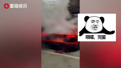 man who barbecues with his Lamborghini