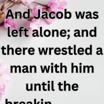 "Jacob Wrestles with God" Genesis 32:24.
