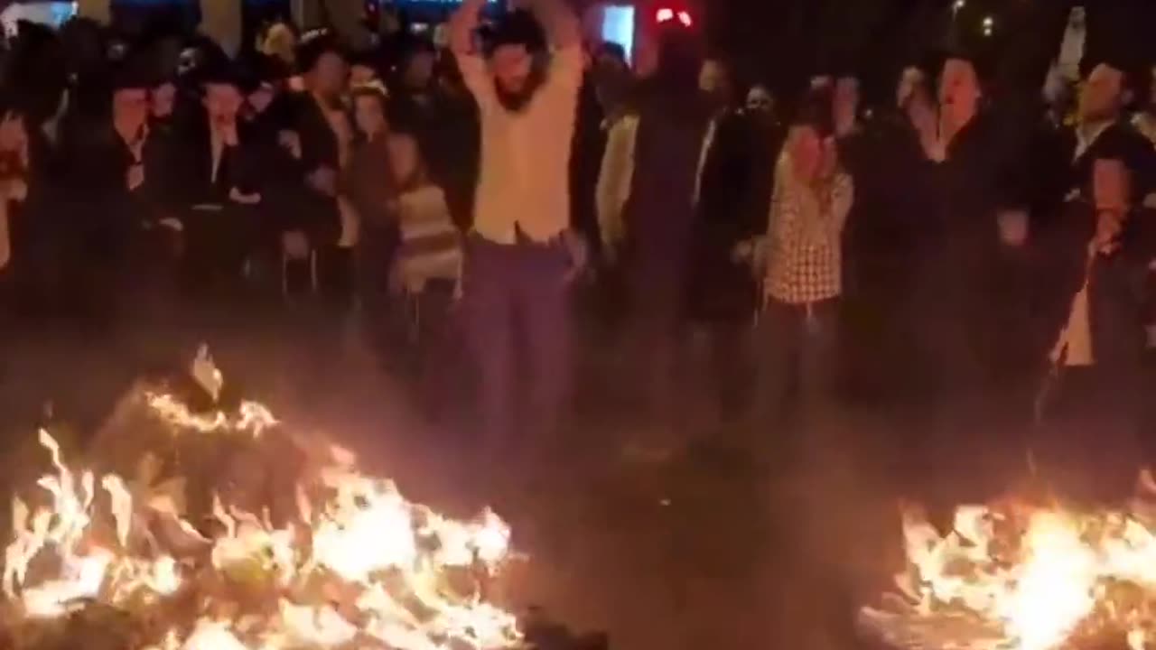 Orthodox Jews burned Israeli flags in Jerusalem.