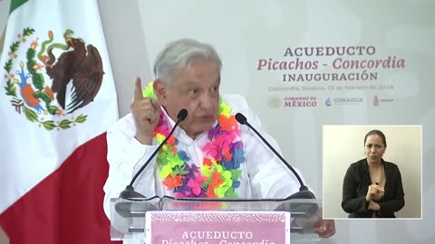 Inauguración del Acueducto Picachos-Concordia, desde Sinaloa