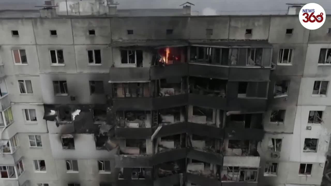 Russian invasion: Drone footage shows sheer devastation in Borodyanka near Kyiv