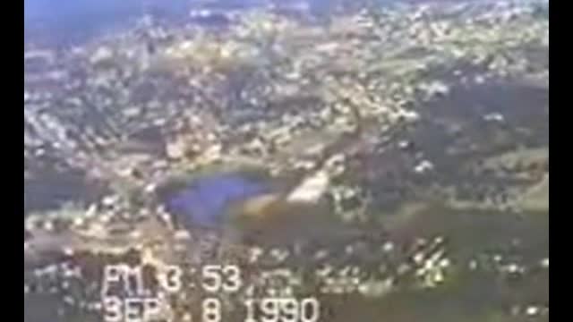 Flying over Worcestor, Massachusetts in 1990
