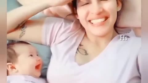 Lovely mom and sweet baby