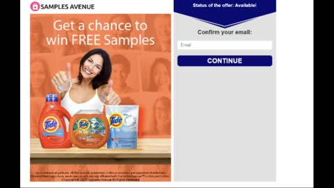 Tide Samples Opportunity For United State Of America Residence Only